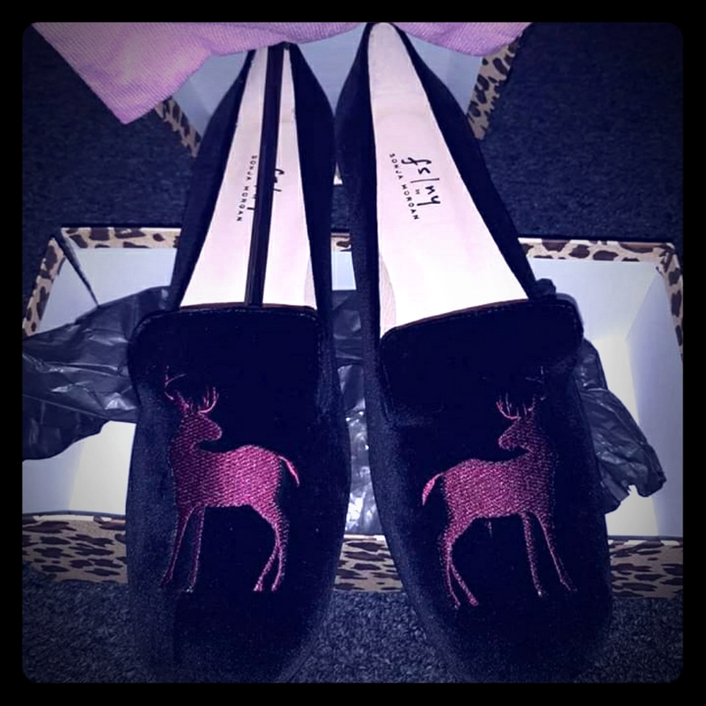 Maison Black Velvet Shoe